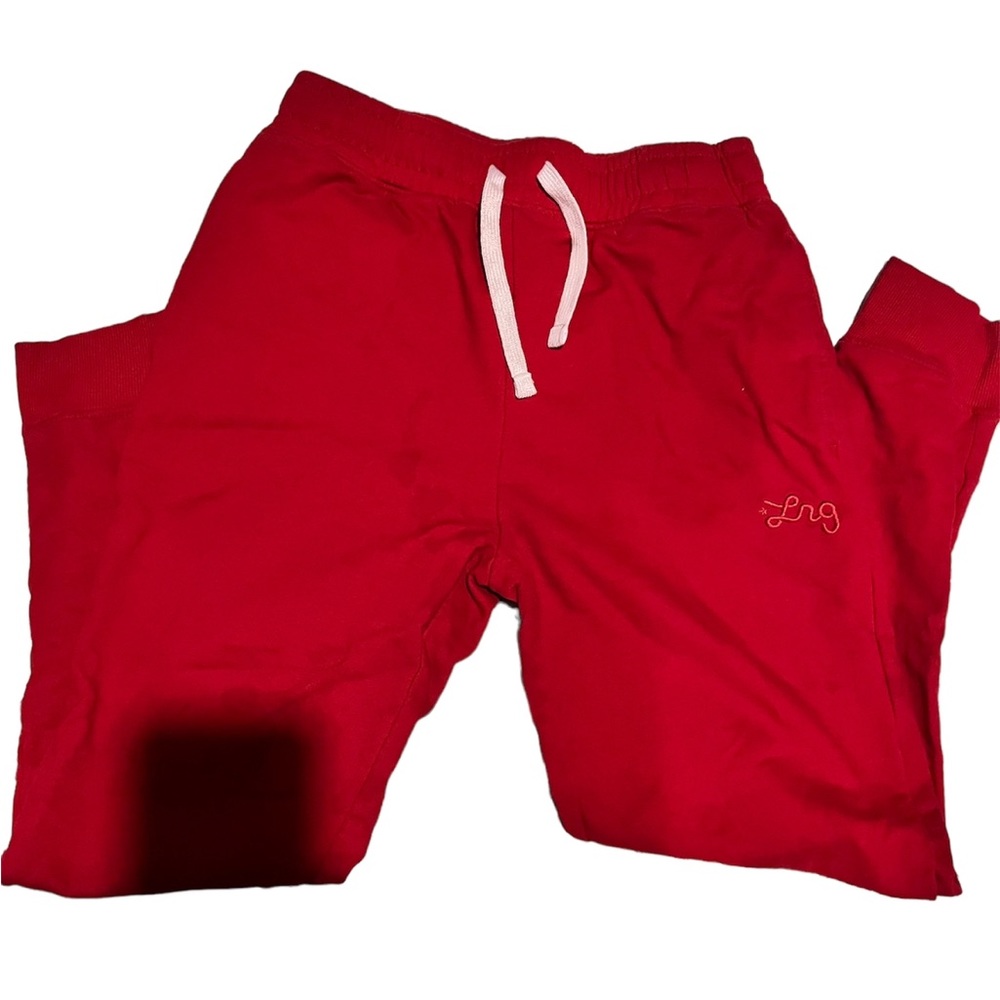 red joggers